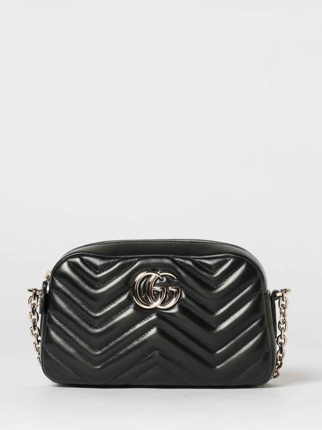 gg marmont bag in chevron nappa leather