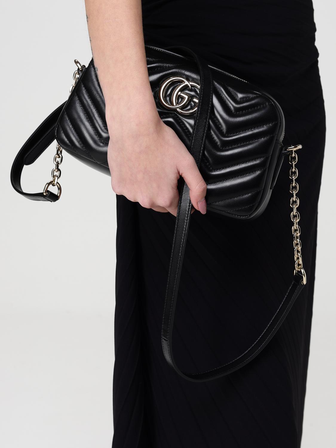 gg marmont bag in chevron nappa leather