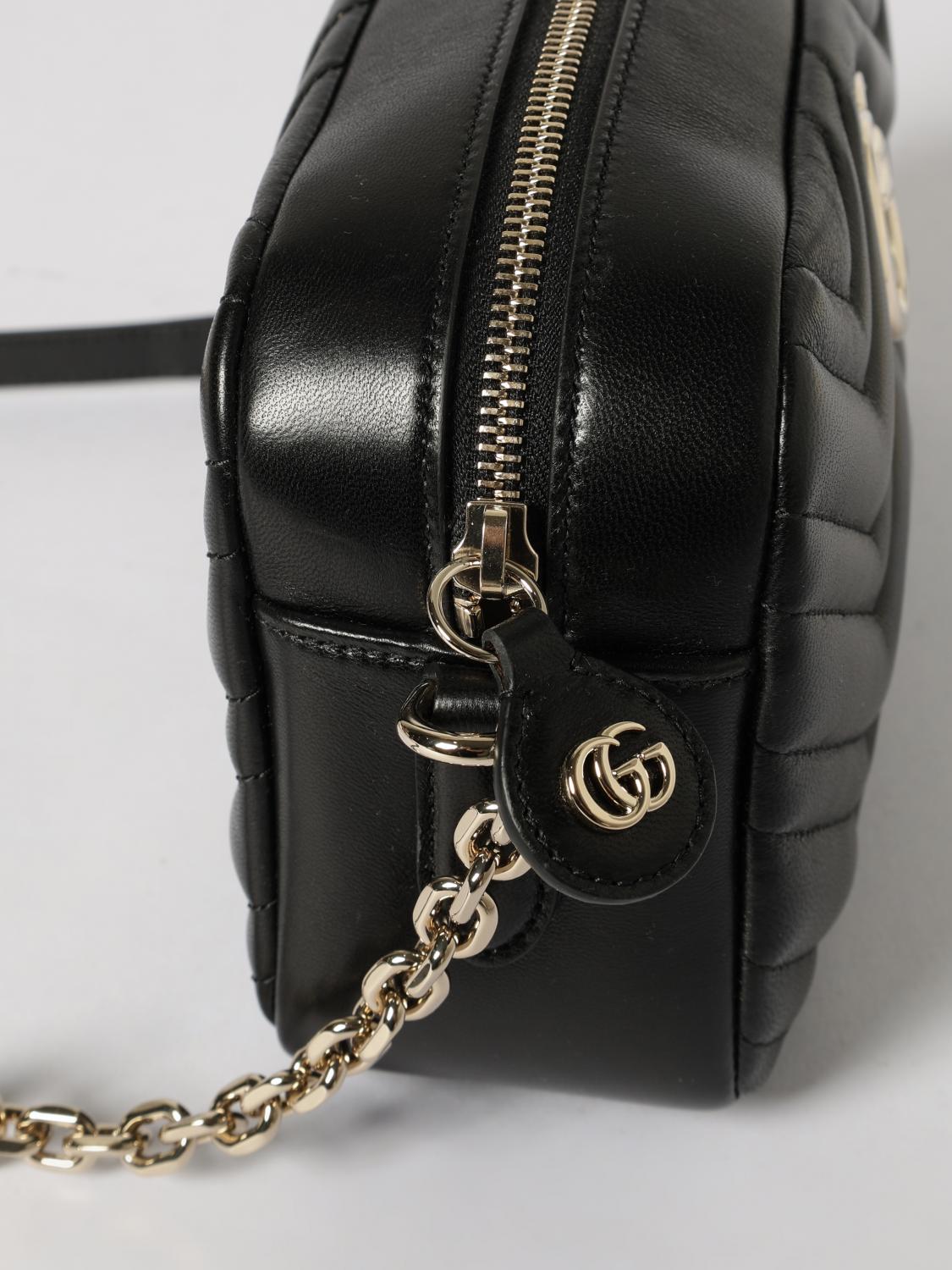 gg marmont bag in chevron nappa leather
