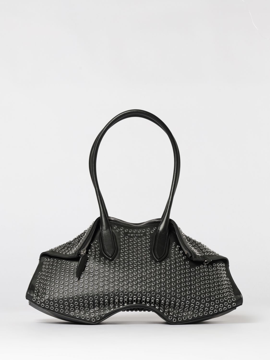 manta studded leather bag
