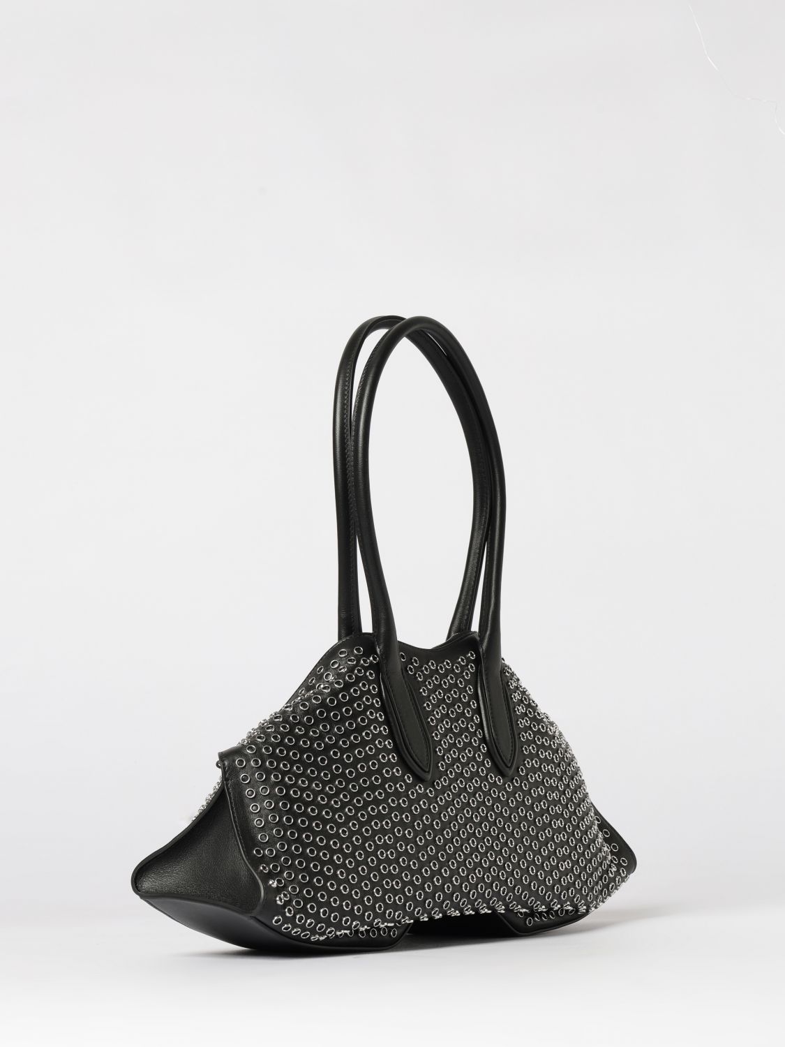 manta studded leather bag