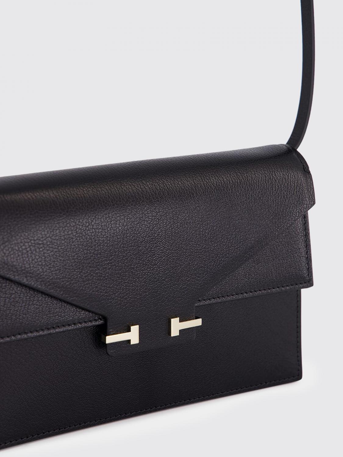 aube calf leather shoulder bag