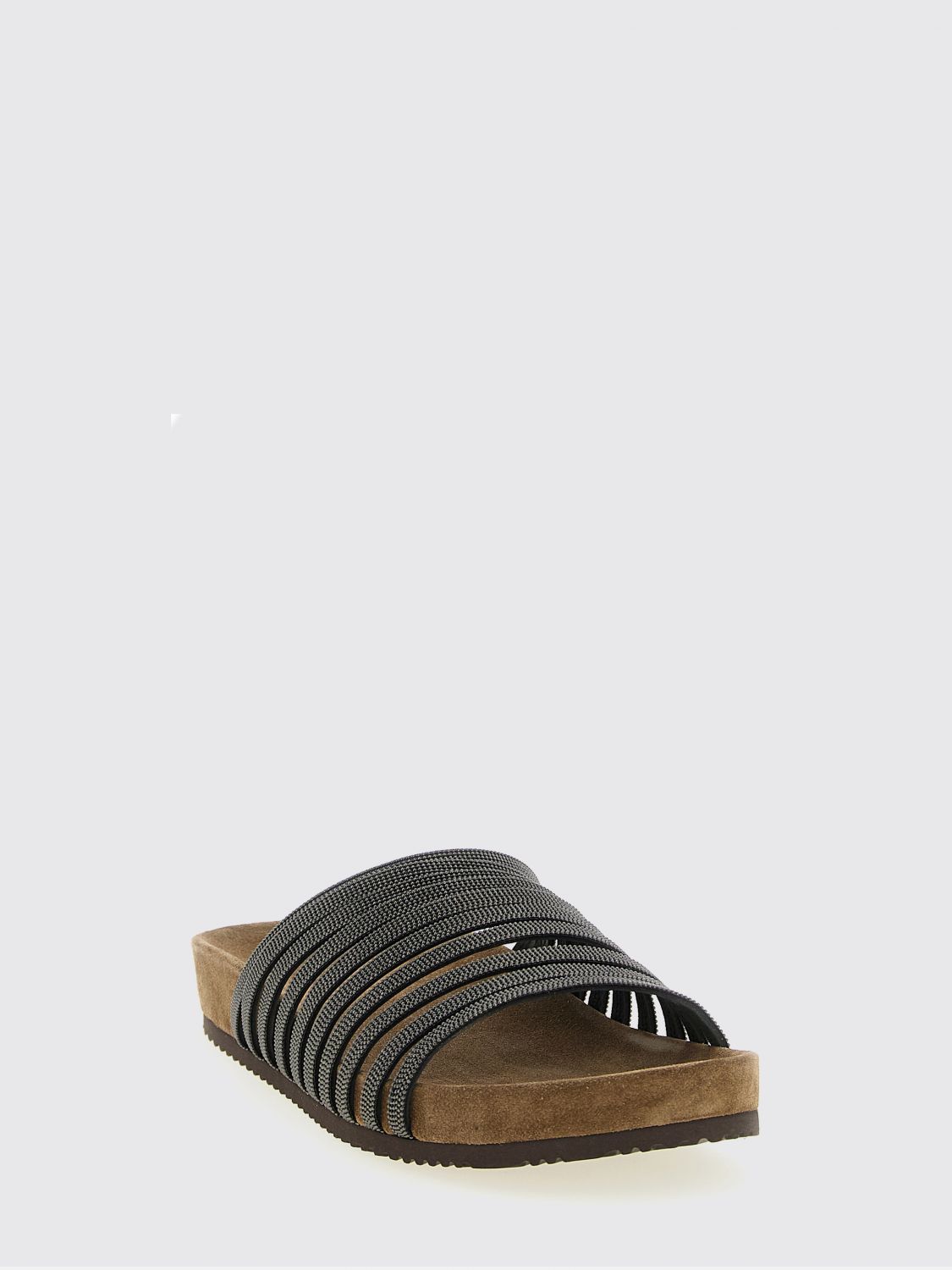 suede sandal with monili