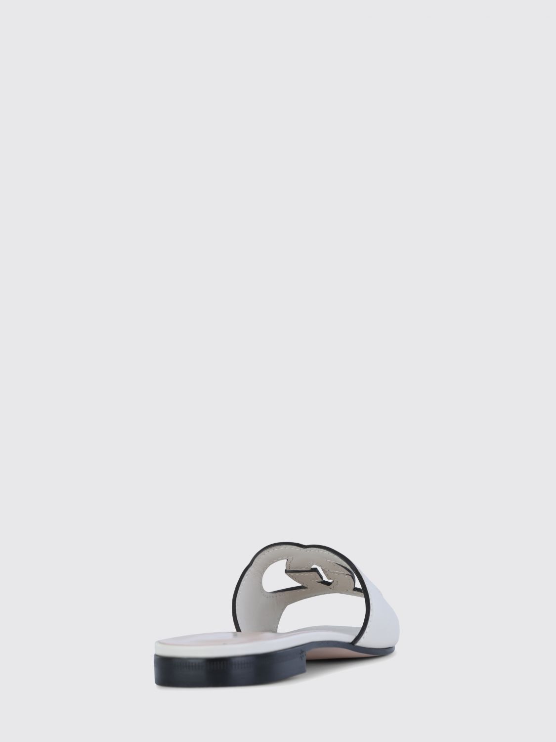 interlocking g leather mules