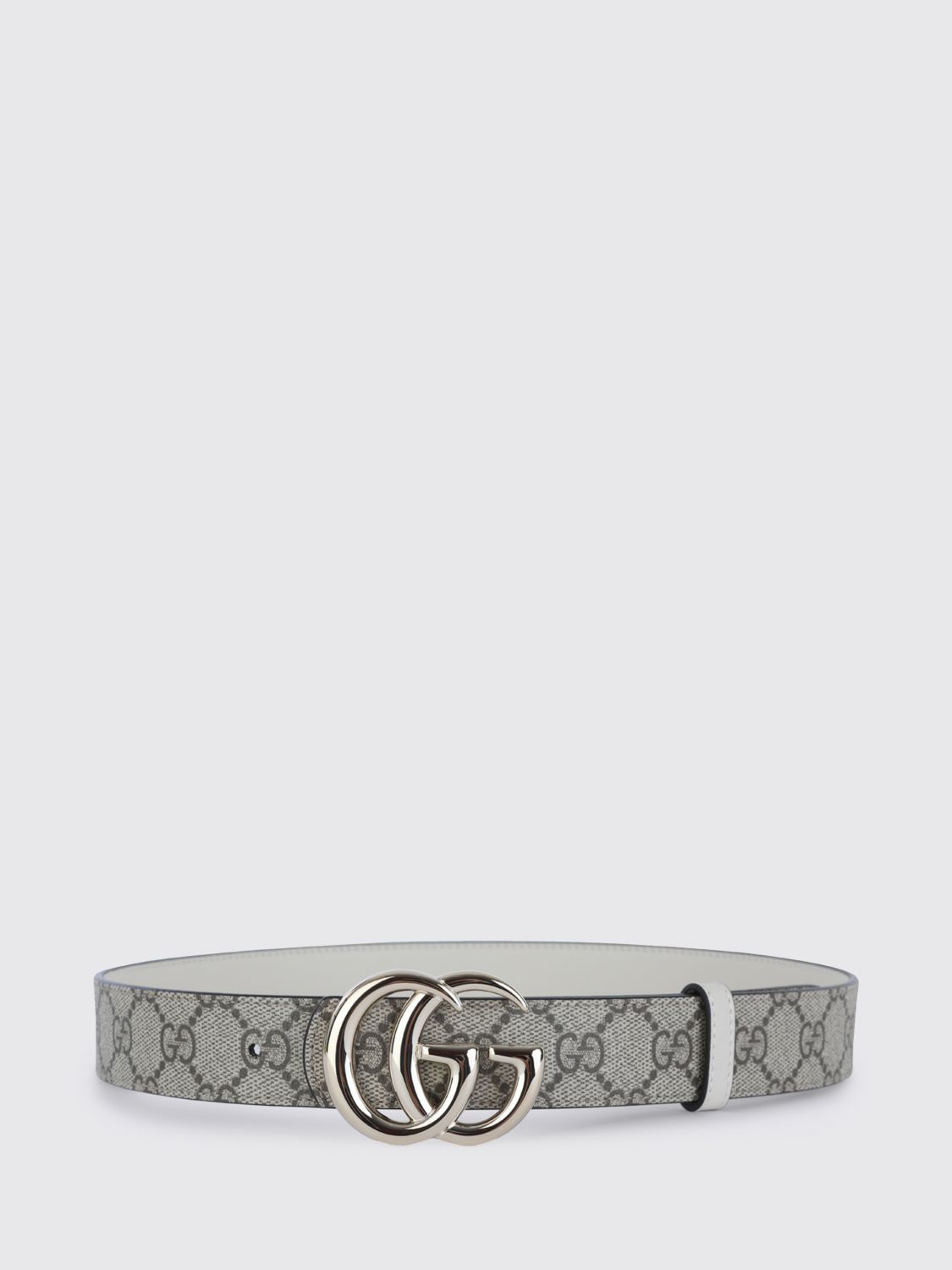 reversible gg marmont belt in gg supreme canvas and leather