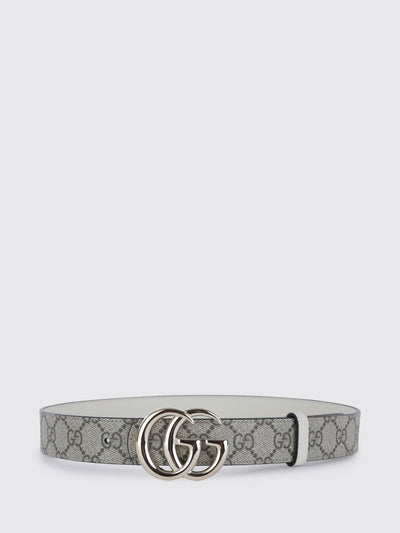 reversible gg marmont belt in gg supreme canvas and leather