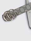 reversible gg marmont belt in gg supreme canvas and leather