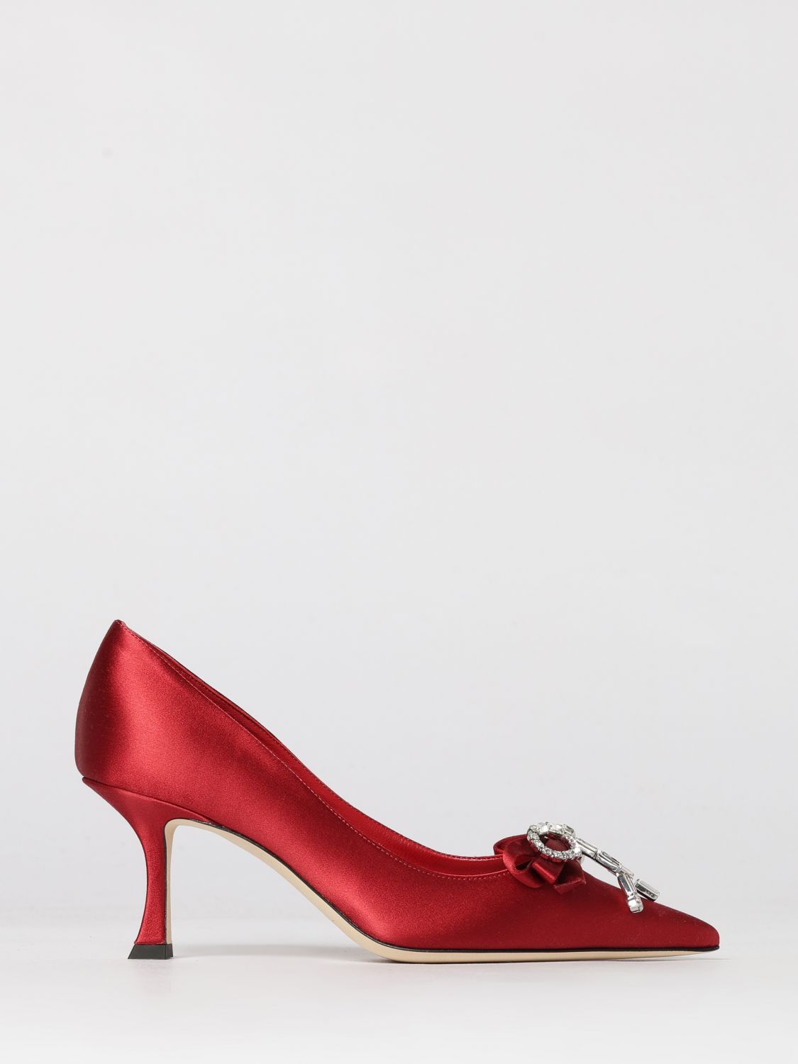 auria pumps in satin with jewel bow
