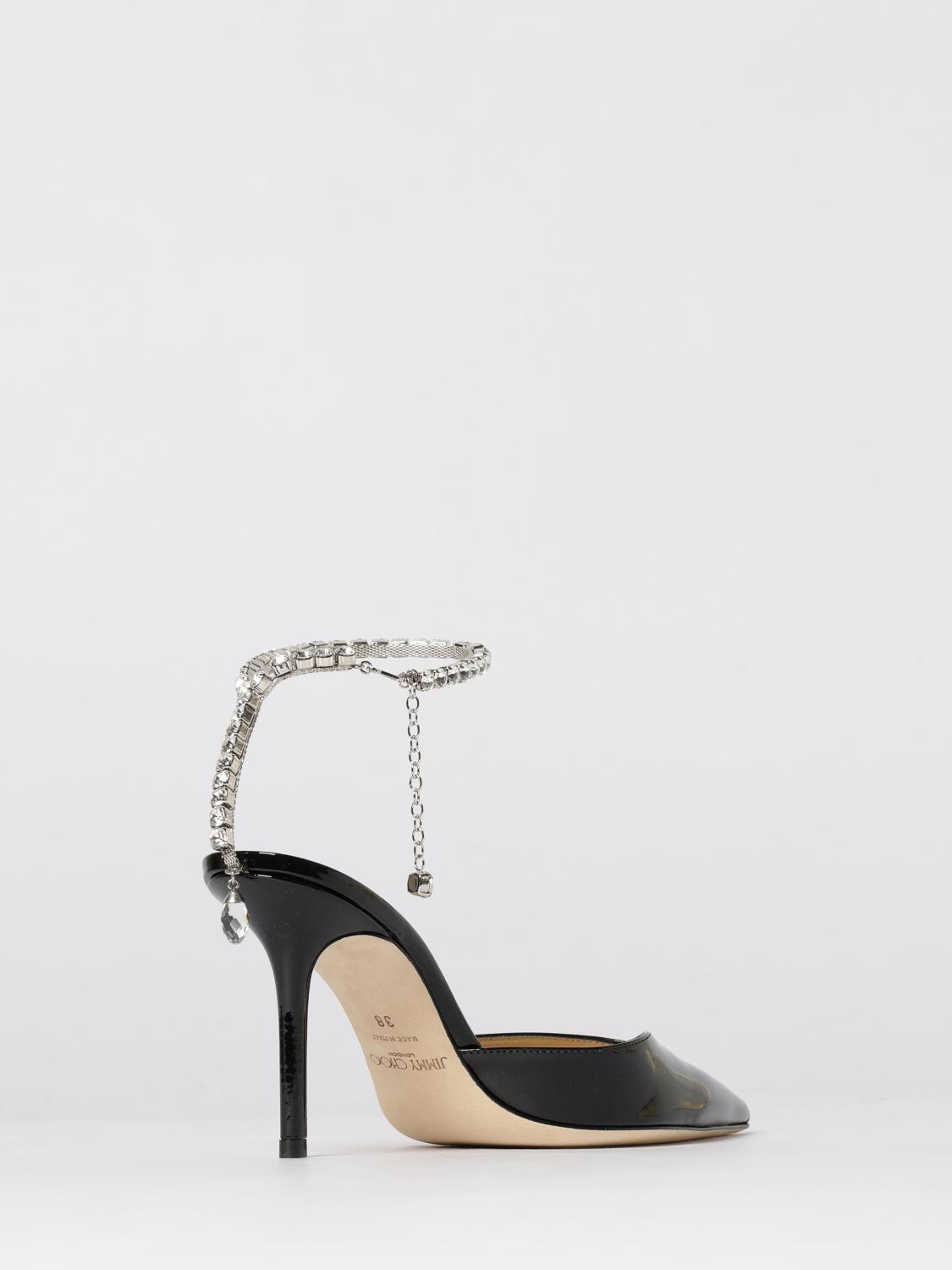 saeda pumps in patent leather with rhinestones