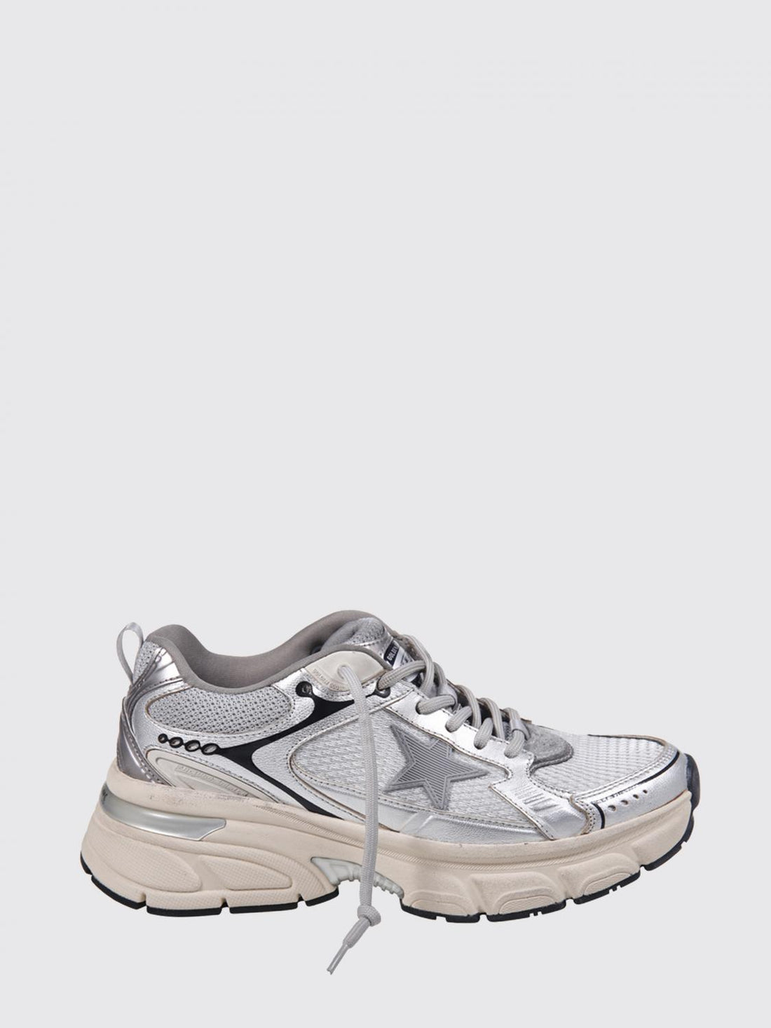 GOLDEN GOOSE 38 lightstar sneakers in mesh and laminated leather