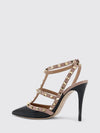 rockstud leather pumps