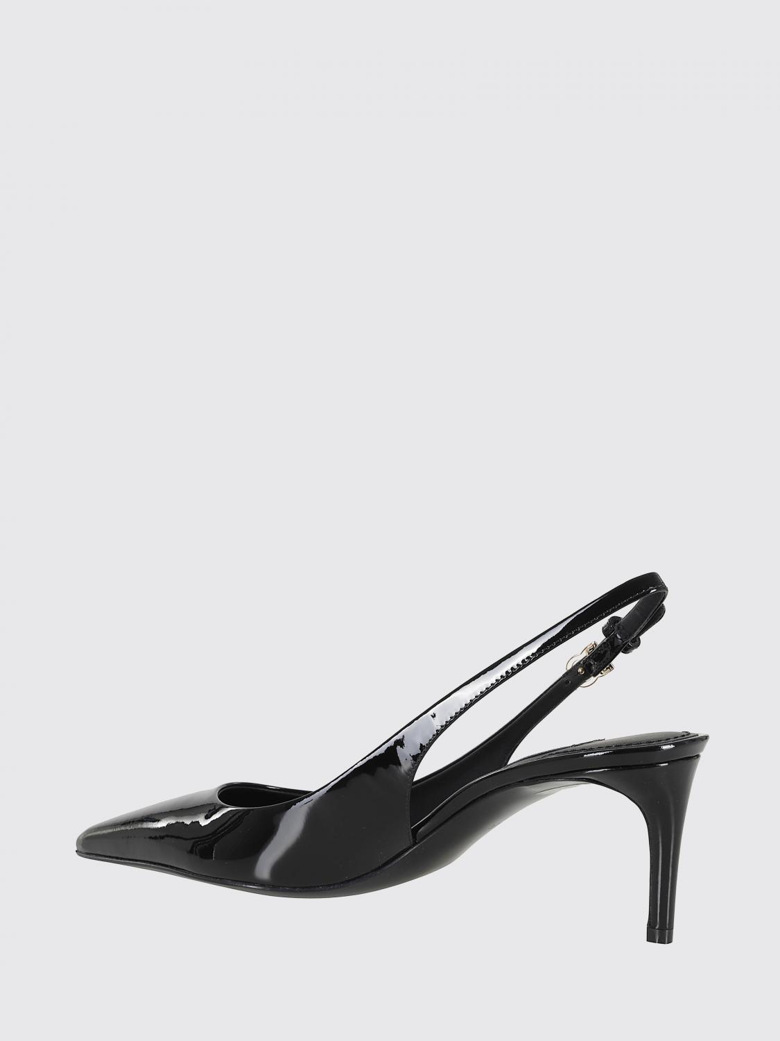 patent leather slingbacks