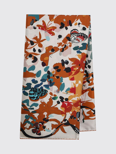silk foulard with floral print