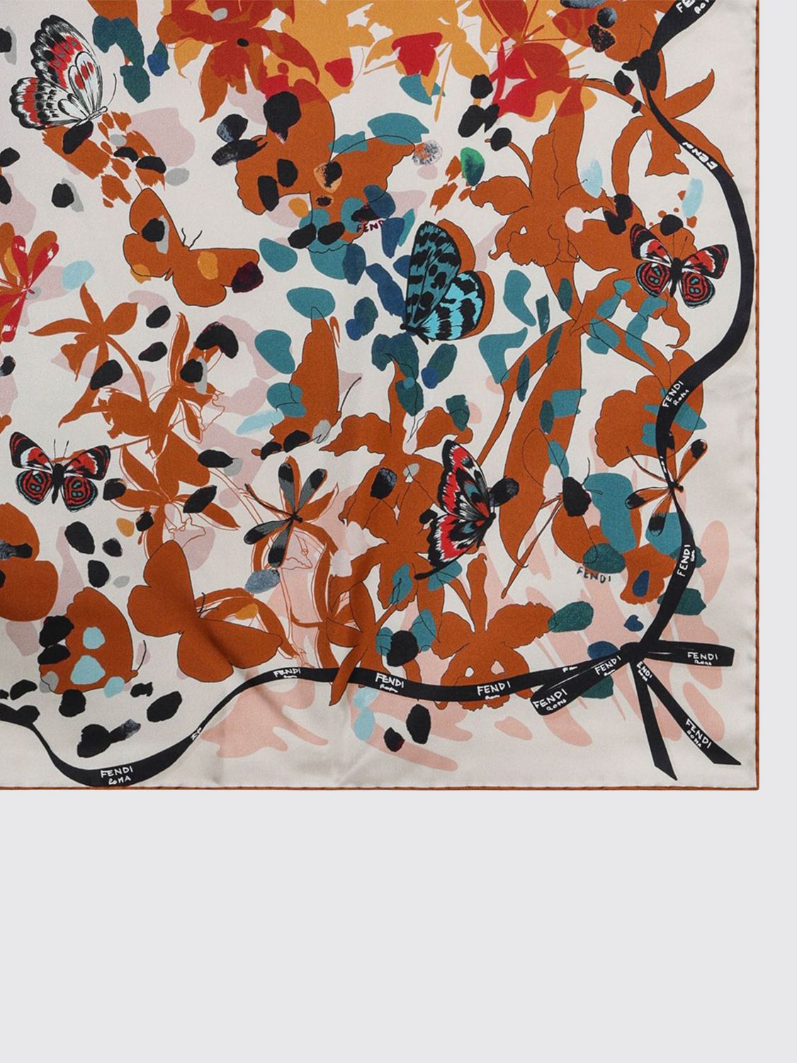 silk foulard with floral print