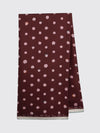 reversible silk foulard with polka dot print