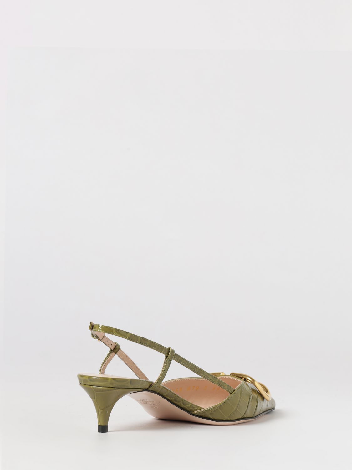 vlogo signature slingback in croc print leather