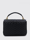 college chevron quilted leather bag