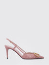vlogo signature crocodile print leather slingback pumps