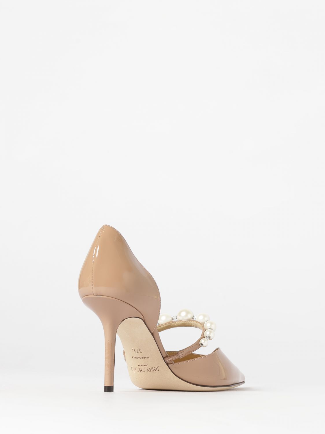 aurelie patent leather pumps with synthetic pearls
