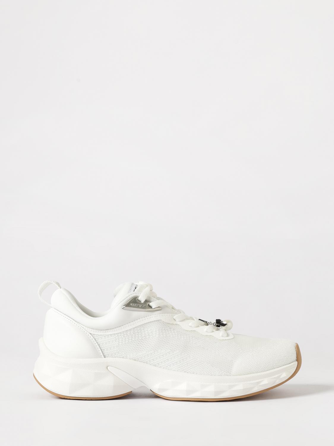 diamond run f stretch knit and leather sneakers