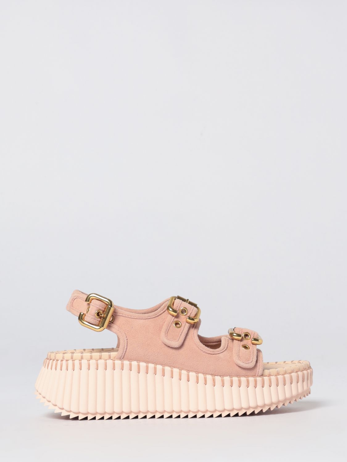 nama suede sandals chloé