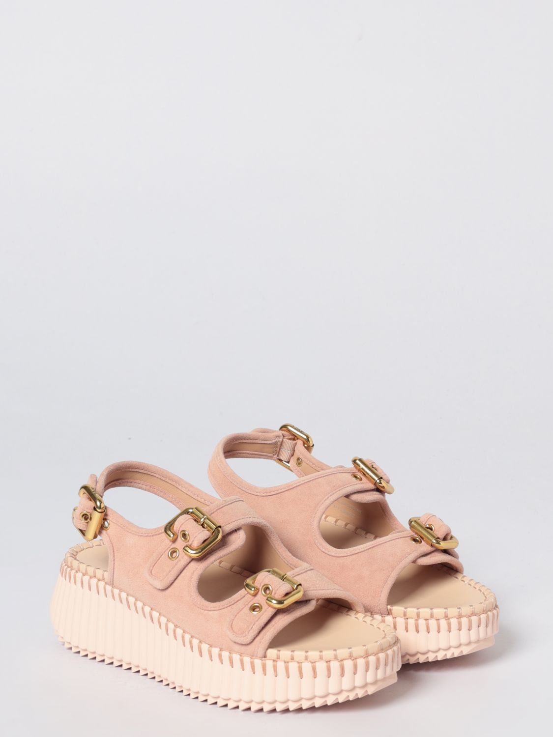 nama suede sandals chloé
