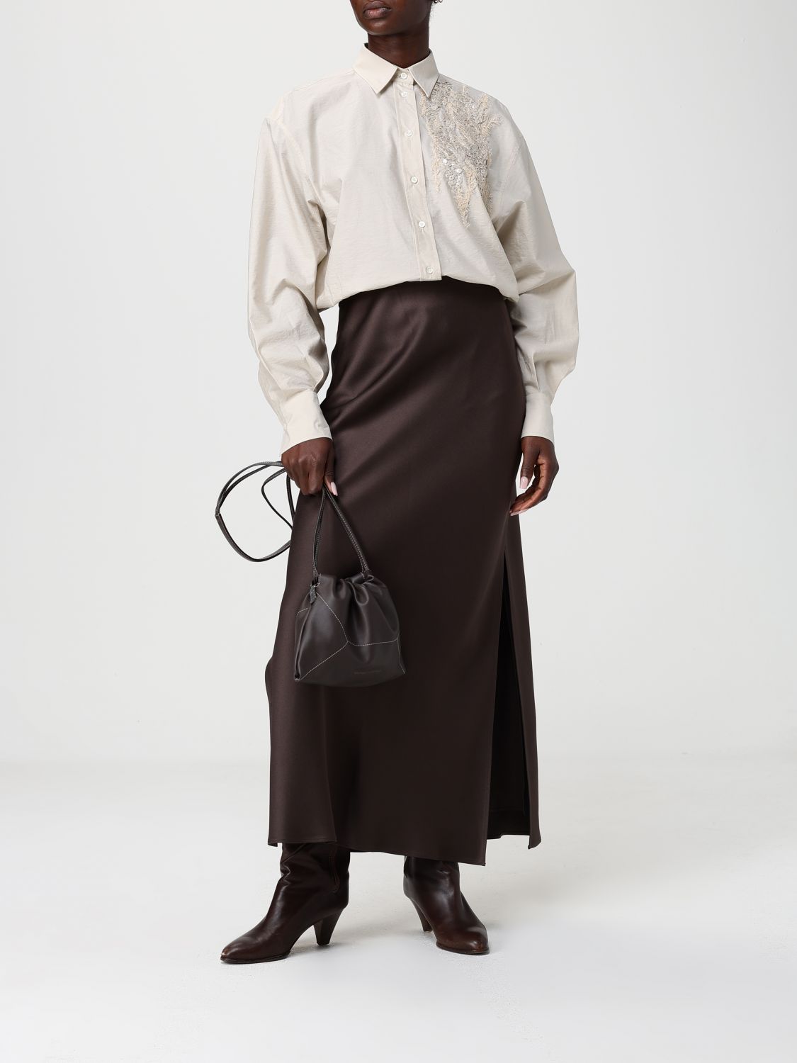 smooth calfskin bucket bag