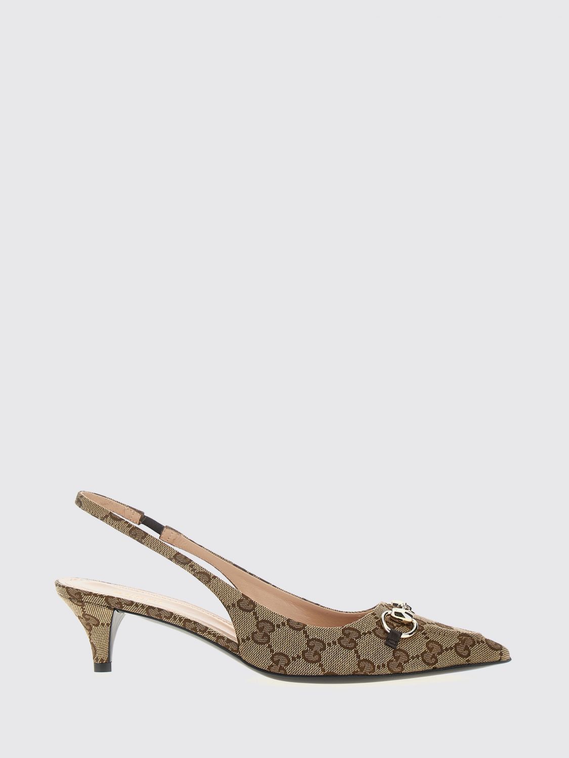 gg jacquard monogram canvas slingback
