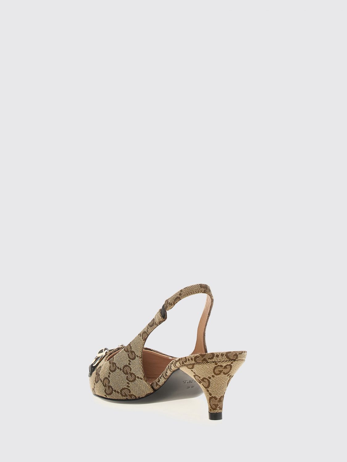 gg jacquard monogram canvas slingback
