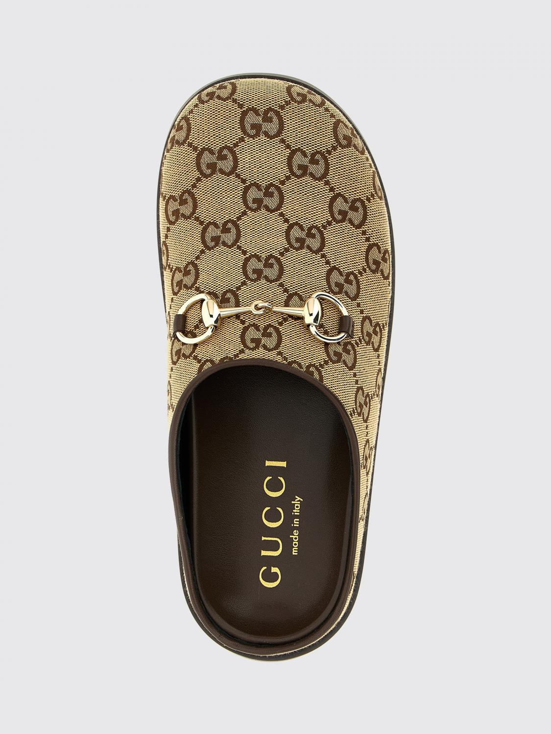 gg jacquard monogram canvas sabot