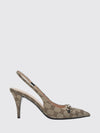 gg jacquard monogram canvas slingback