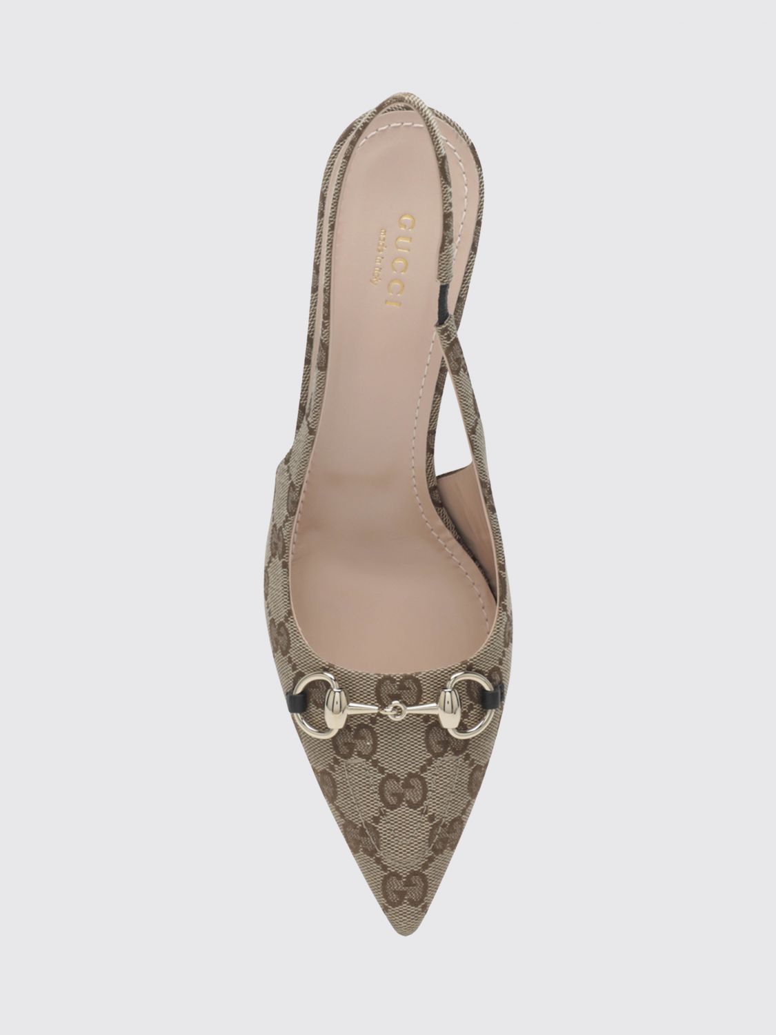 gg jacquard monogram canvas slingback