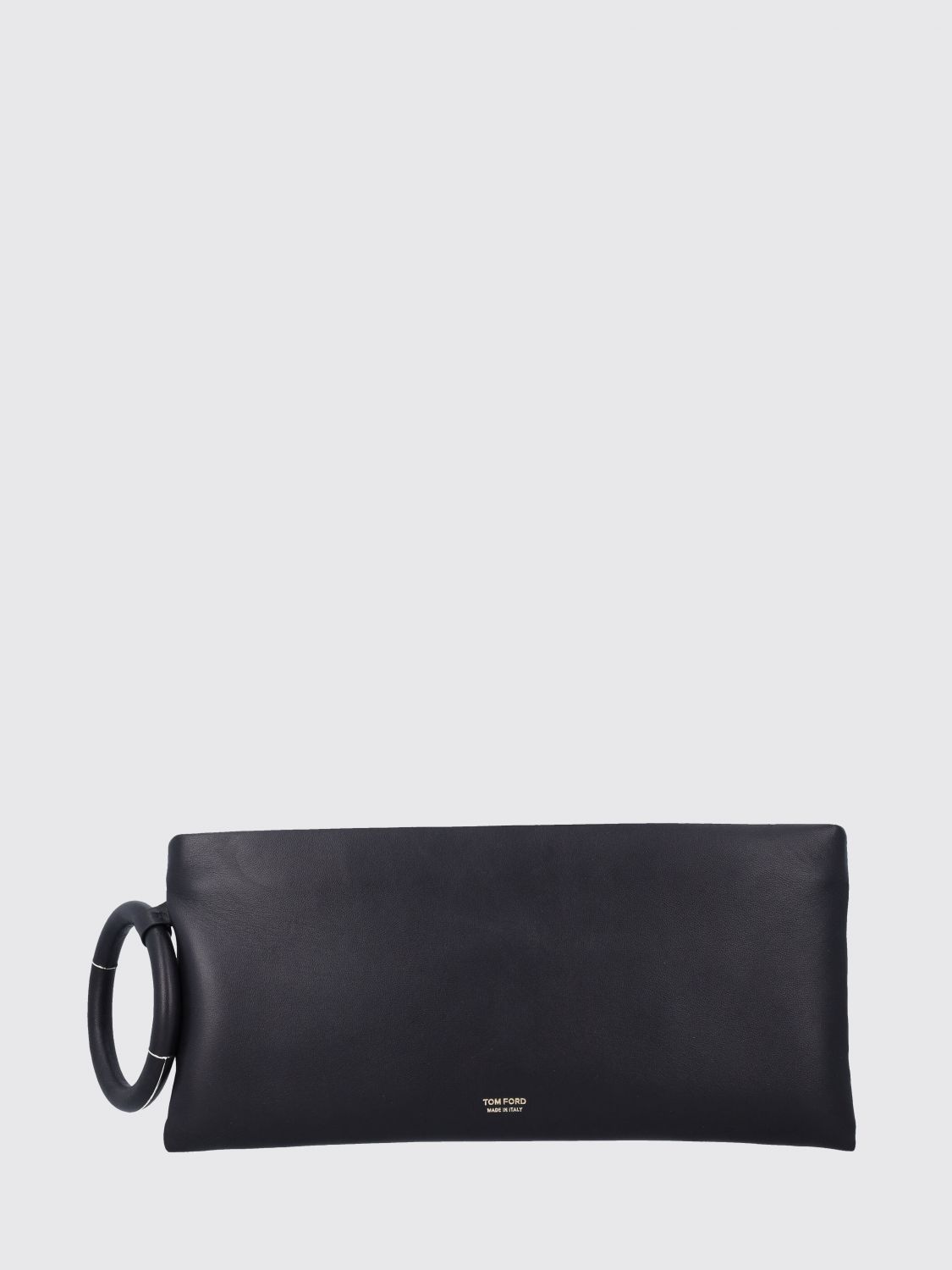 aura leather clutch