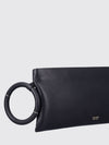 aura leather clutch