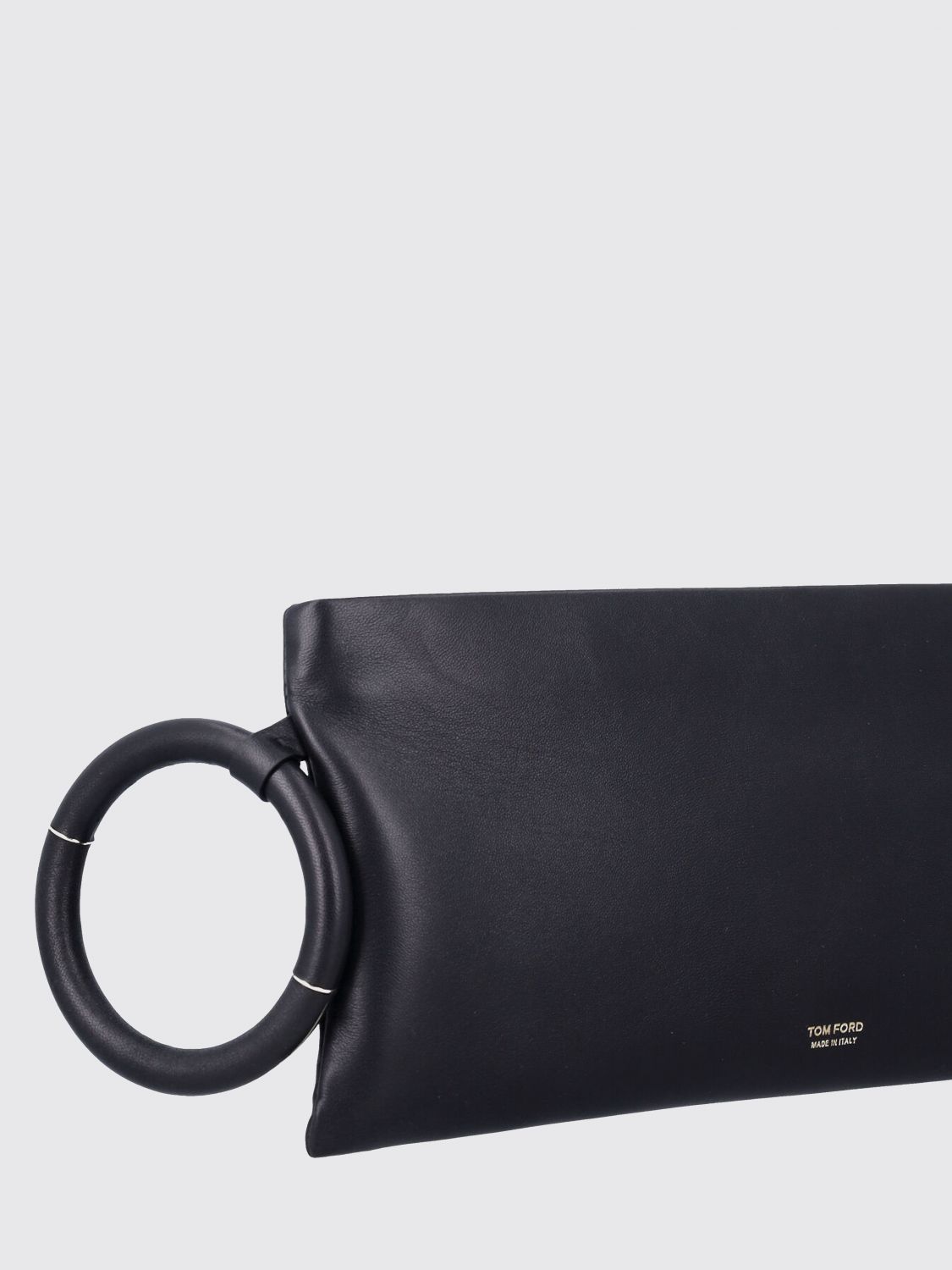 aura leather clutch