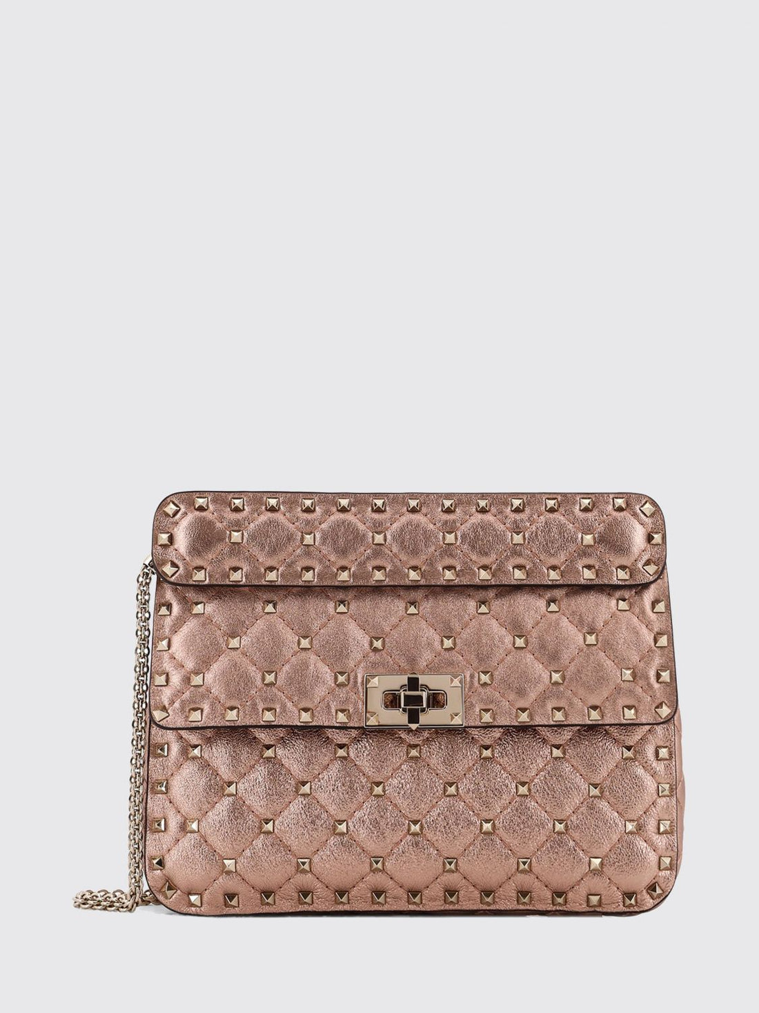 VALENTINO GARAVANI OS rockstud spike quilted laminated nappa bag