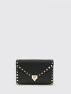 rockstud grained leather bag