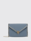 rockstud grained leather bag