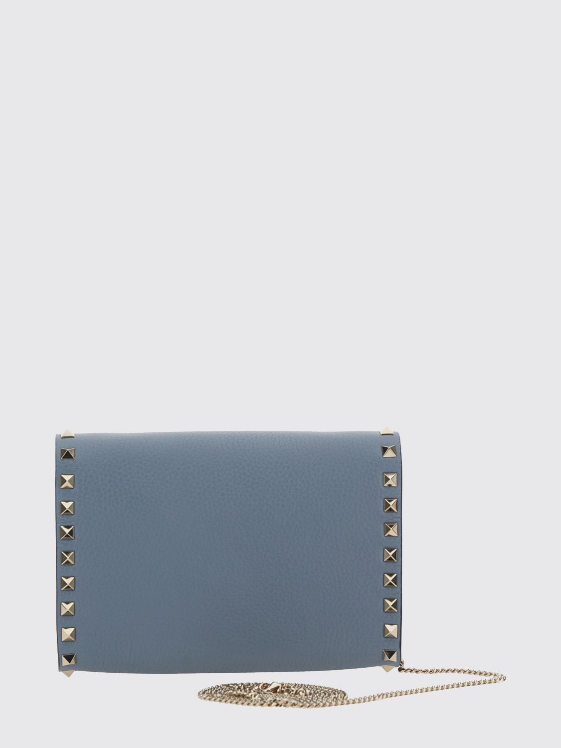 rockstud grained leather bag