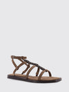suede sandals with monile