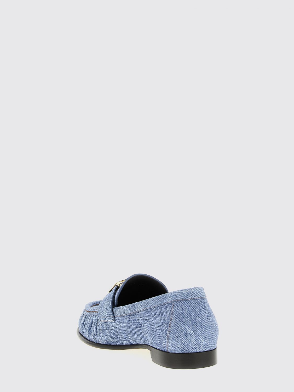 baguette cotton denim loafers