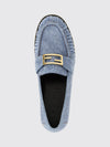 baguette cotton denim loafers