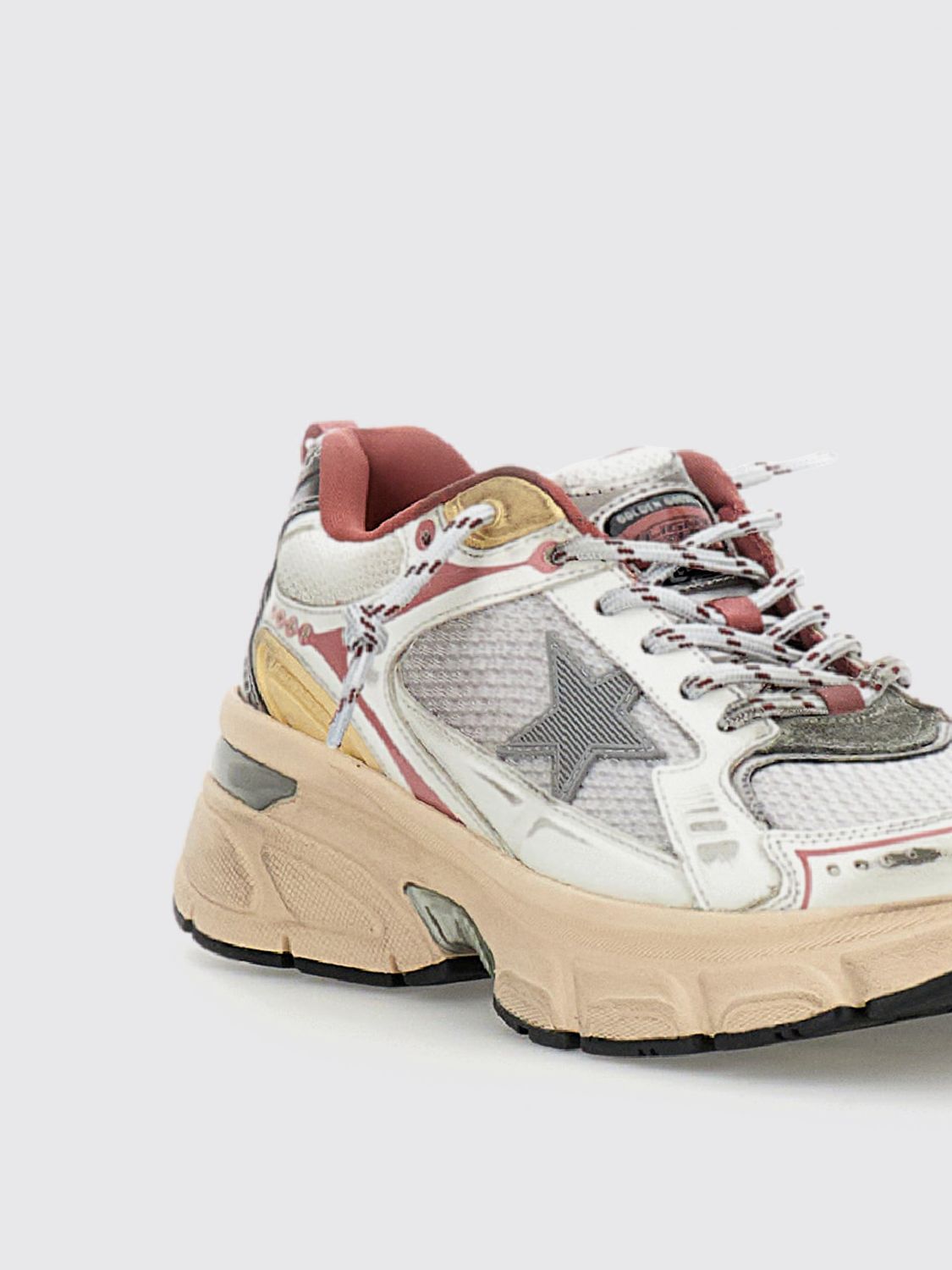 lightstar used leather and mesh sneakers