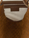 suede hobo bag with embossed gg monogram