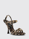 keira animal print satin sandals with rhinestones