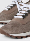 cotton and lurex knit sneakers