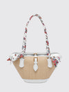 capri coffa bag in raffia and leather