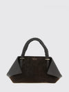 suede bag with flaps