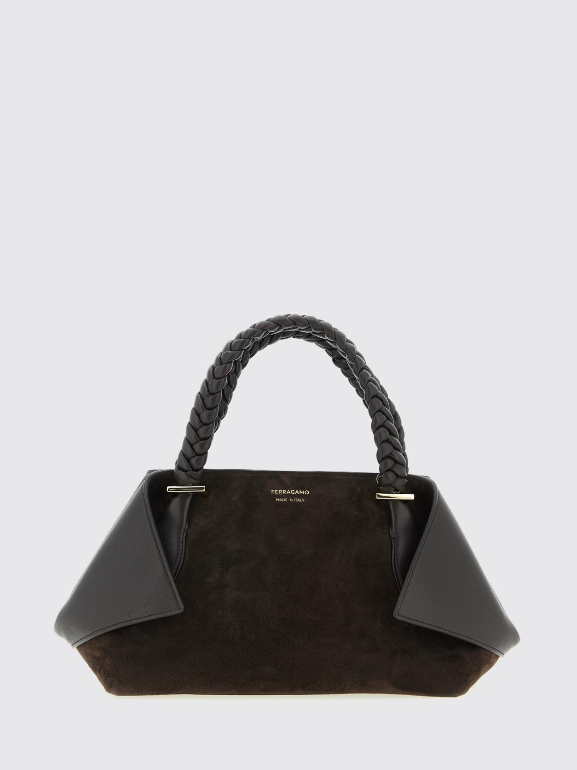 suede bag with flaps