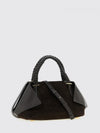 suede bag with flaps